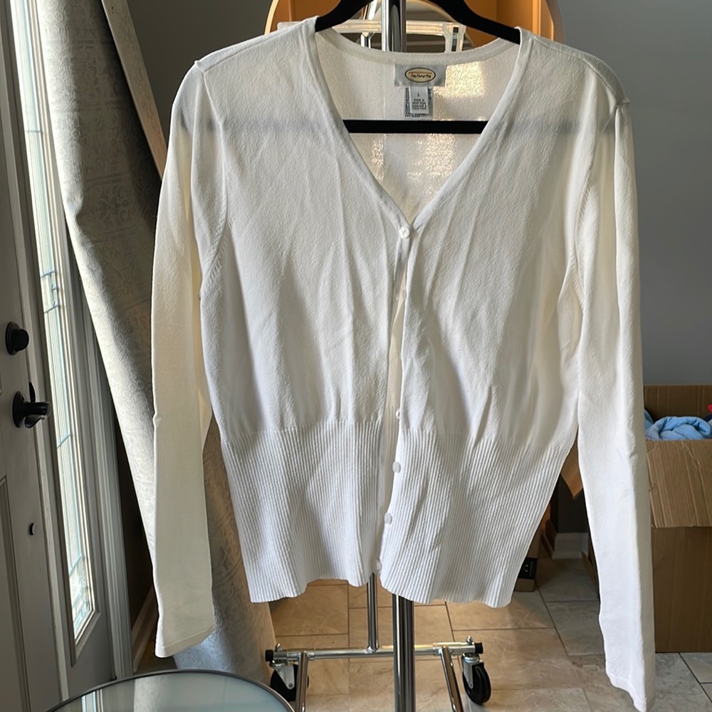 Talbots white sweater
